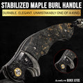Maple Burl Handle Knife
