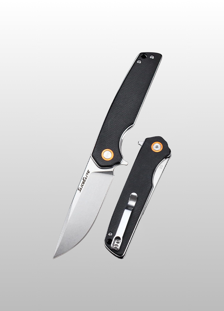 Truth or Consequences EDC Knife 3.5 Inch D2 Steel Clip Drop Hybrid Blade Premium Linen Carbon Fiber Micarta Handle Liner Lock Lightweight Everyday Carry Knife