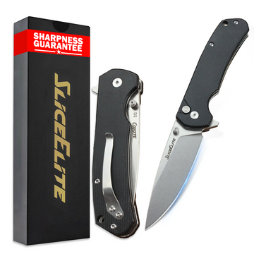 SliceElite 3.5 Inch Coyote EDC Knife D2 Steel Micarta Handle