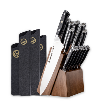 SliceElite 12 Piece Knife Set German Steel Pakkawood Handles