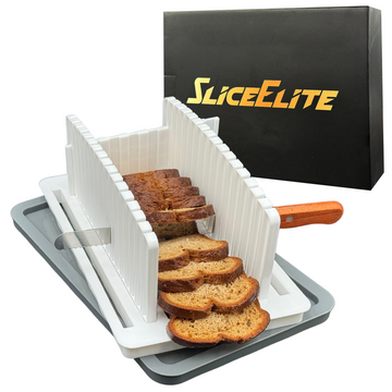 SliceElite Adjustable Bread Slicer for Sourdough with Crumb Tray