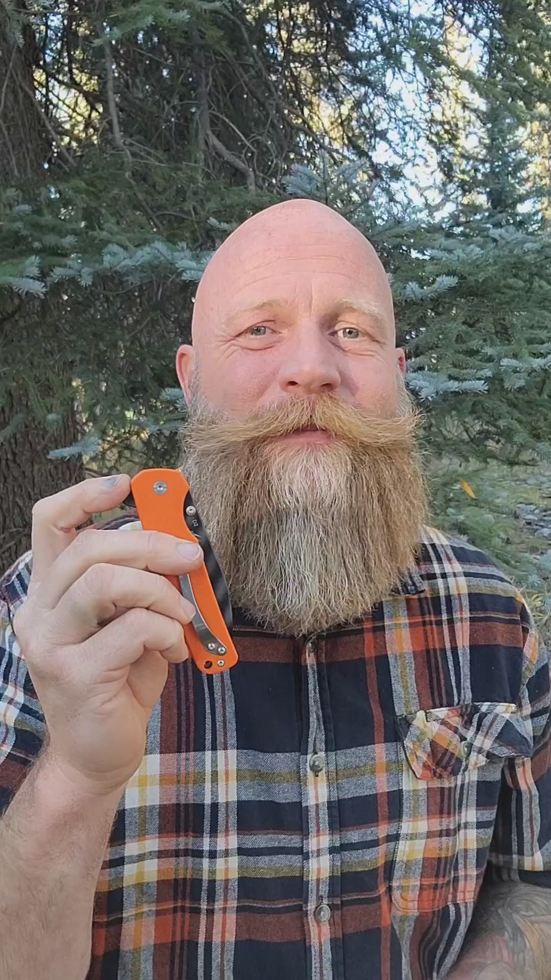 SliceElite Tiger Claw Pocket Knife D2 Steel 3.5 Inch Orange G10 Handle